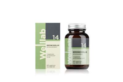 БАД для дыхательной системы Welllab BRONCHOLUX, 60 капсул